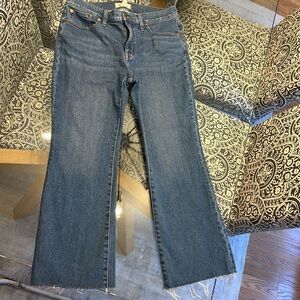 Madewell Midrise kick out jeans medium wash
